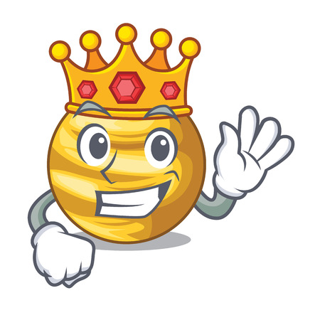 King planet venus isolated with on mascot vector illustrationのイラスト素材