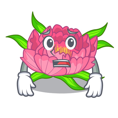 Afraid flower tree poeny in character form vector illustrationのイラスト素材