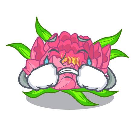 Crying flower tree poeny in character form vector illustrationのイラスト素材