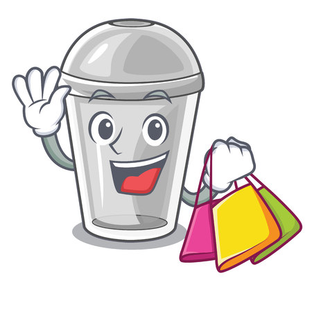Shopping plastic cup in the character image vector illustrationのイラスト素材