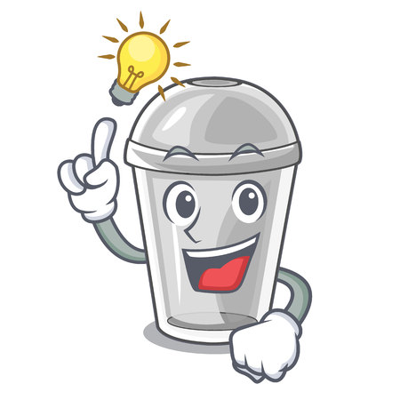 Have an idea plastic cup on a cartoon table vector illustrationのイラスト素材