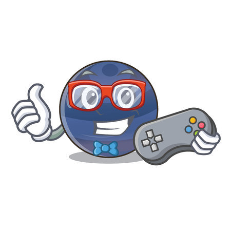 Gamer planet neptune above the sky cartoon vector illustrationのイラスト素材