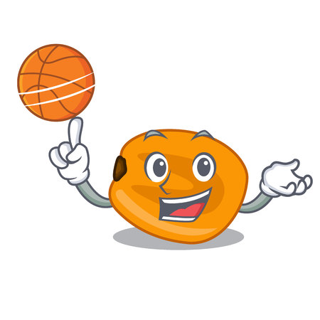 With basketball corn nuts in the character bowl vector illustrationのイラスト素材