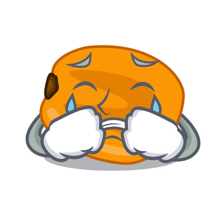 Crying eat corn nuts in cartoon shape vector illustrationのイラスト素材