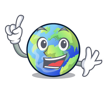 Finger earth isolated with in the cartoons vector illustrtaionのイラスト素材