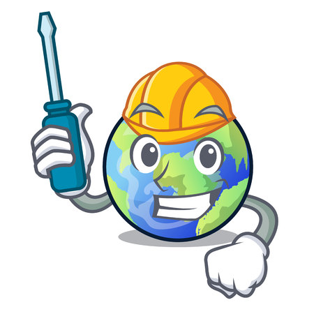 Automotive earth isolated with in the cartoons vector illustrtaionのイラスト素材