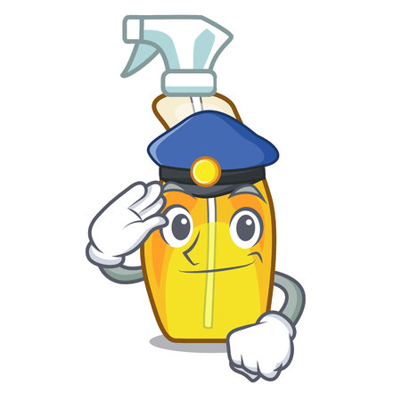 Police bottle spray in the character form vector illustrationのイラスト素材