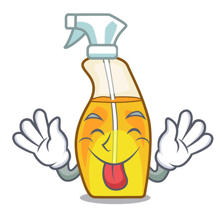 Tongue out spray bottles are isolated from cartoons vector illustrationのイラスト素材