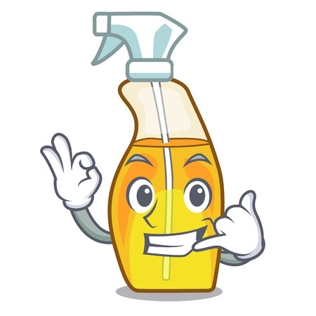 Call me spray bottles are isolated from cartoons vector illustrationのイラスト素材