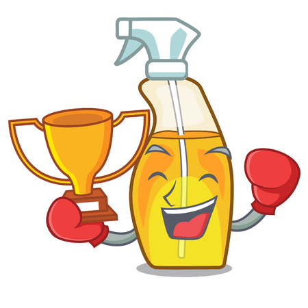 Boxing winner spray bottles are isolated from cartoons vector illustrationのイラスト素材