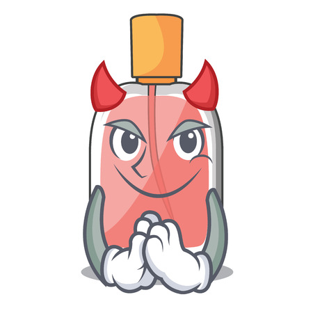 Devil perfume bottle on the character table vector illustrationのイラスト素材