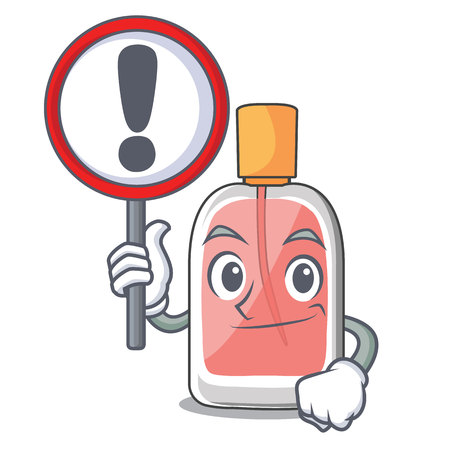 With sign perfume in the a cartoon bottle vector illustrationのイラスト素材