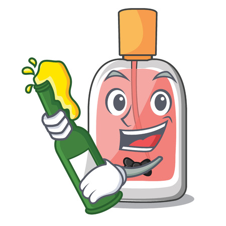 With beer perfume bottle isolated in the mascot vector illustrationのイラスト素材