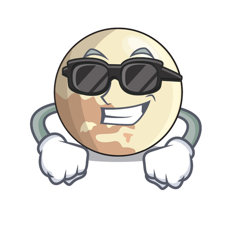 Super cool image of planet pluto in character vector, illustrationのイラスト素材