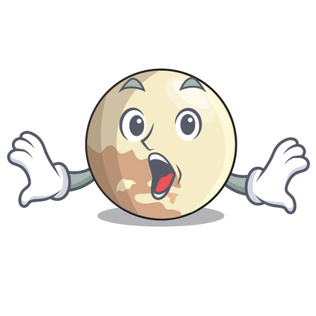 Surprised Pluto cartoon planet above the sky vector illustrationのイラスト素材