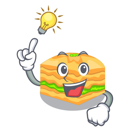 Have an idea baklava is isolated the with mascot vector illustrationのイラスト素材