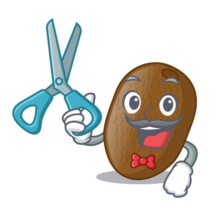 Barber kiwifruit slices in the shape cartoon vector illustrationのイラスト素材