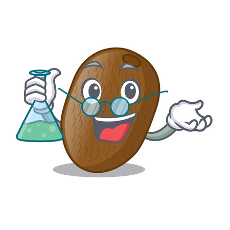 Professor kiwifruit on table of character wood vector illustrationのイラスト素材
