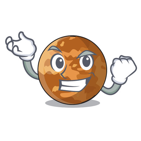 Successful picture of a cartoon mercury planet vector illustrationのイラスト素材