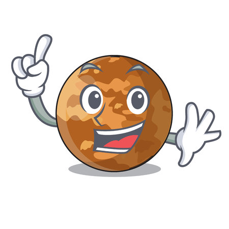 Finger plenet mercury isolated in a mascot vector illustrationのイラスト素材