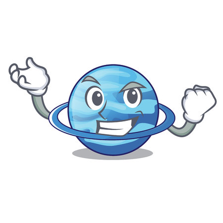 Successful uranius plenet is isolated on mascot vector illustrationのイラスト素材