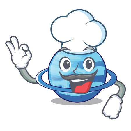 Chef uranius plenet is isolated on mascot vector illustrationのイラスト素材