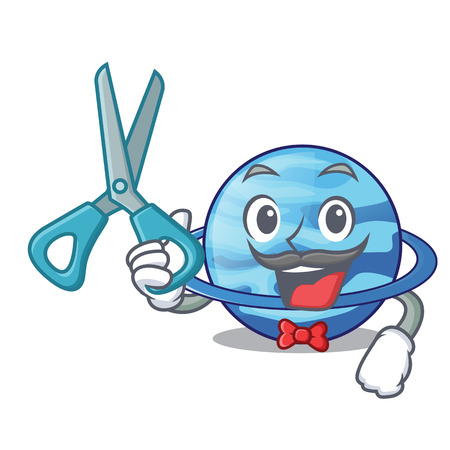 Barber plenet uranus images in character form vector illustrationのイラスト素材