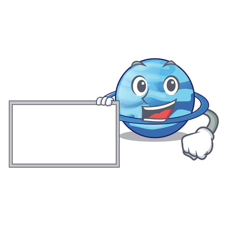 With board plenet uranus images in character form vector illustrationのイラスト素材