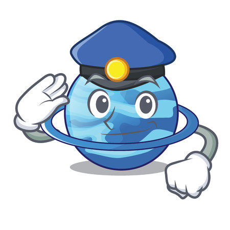 Police plenet uranus images in character form vector illustrationのイラスト素材