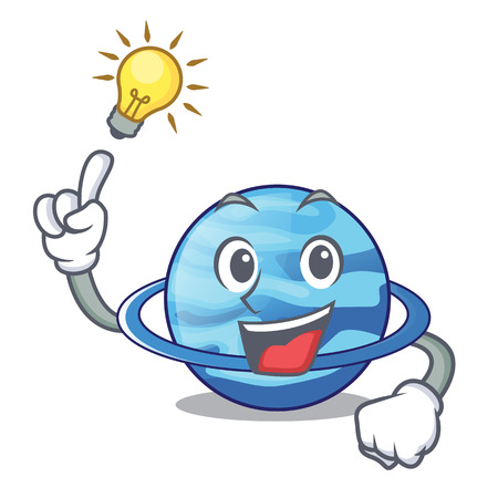 Have an idea plenet uranus above the sky cartoon vector illustrationのイラスト素材
