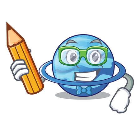 Student uranius plenet is isolated on mascot vector illustrationのイラスト素材