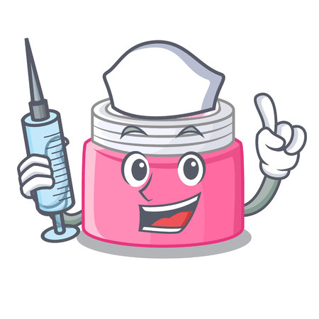 Nurse face cream in the cartoon form vector illustrationのイラスト素材