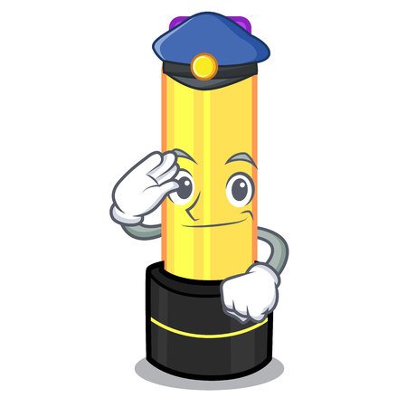 Police lip balm in character makeup bag vector illustrationのイラスト素材