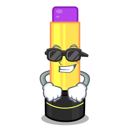 Super cool lip balm above mascot dressing table vector illustrationのイラスト素材