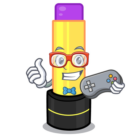 Gamer lip balm isolated in thec cartoon vector illustrationのイラスト素材