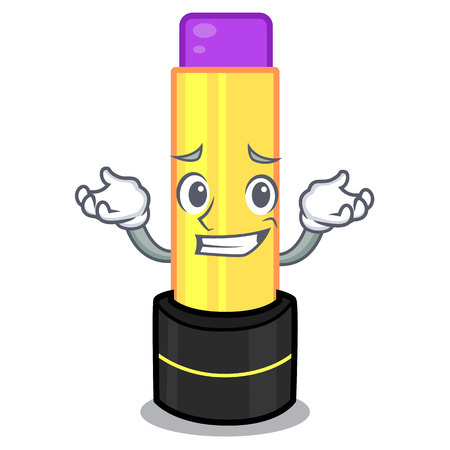 Grinning lip balm above mascot dressing table vector illustrationのイラスト素材
