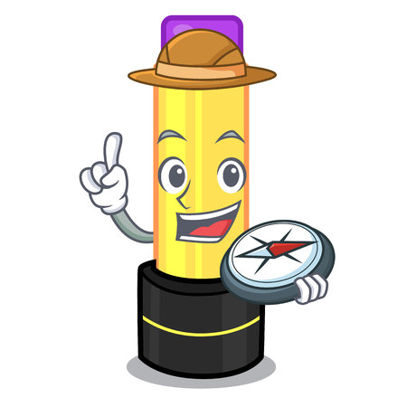 Explorer lip balm isolated in thec cartoon vector illustrationのイラスト素材