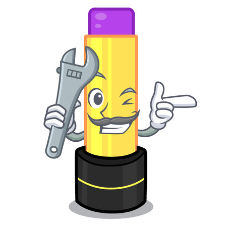 Mechanic lip balm in the cartoon shape vector illustrationのイラスト素材