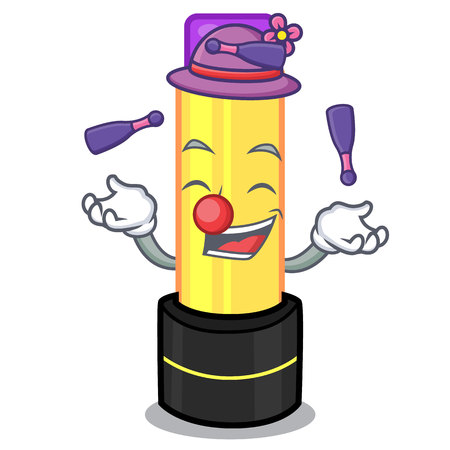 Juggling lip balm in the cartoon shape vector illustrationのイラスト素材