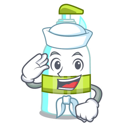 Sailor liquid soap in the character bottles vector illustratrionのイラスト素材