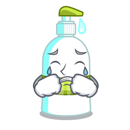 Crying liquid soap isolated with on mascot vector illustrationのイラスト素材