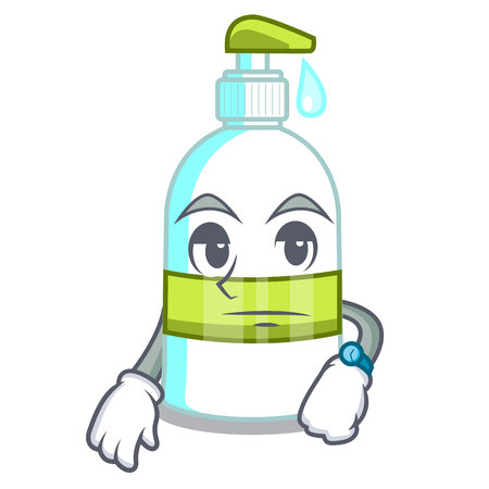 Waiting liquid soap in the cartoon shape vector illustartionのイラスト素材