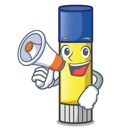 With megaphone glue stick in the cartoon shape vector illustrationのイラスト素材