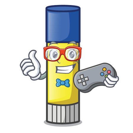 Gamer glue stick isolated on the mascot vector illustrationのイラスト素材