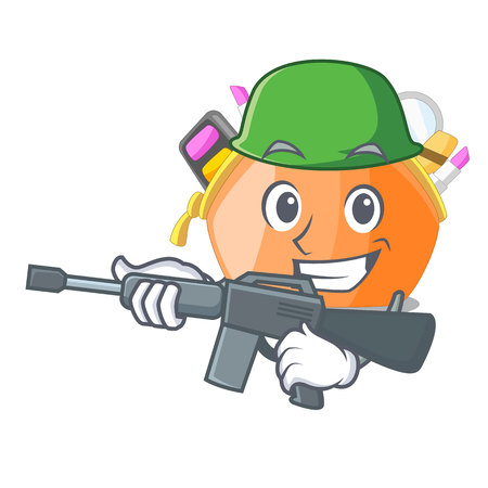 Army cosmetic bag in the character shape vector illustrationのイラスト素材