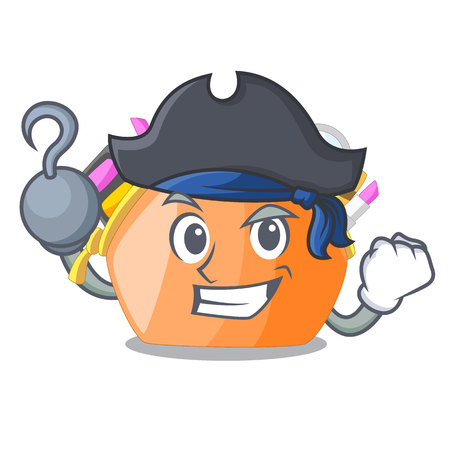 Pirate cosmetic bag in the character shape vector illustrationのイラスト素材