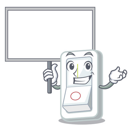 Bring board light switch in the cartoon shape vector illustrationのイラスト素材