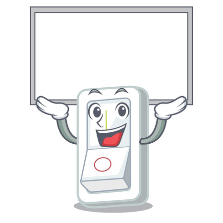 Up board light switch in the cartoon shape vector illustrationのイラスト素材