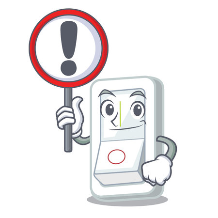 With sign light switch in the cartoon shape vector illustrationのイラスト素材