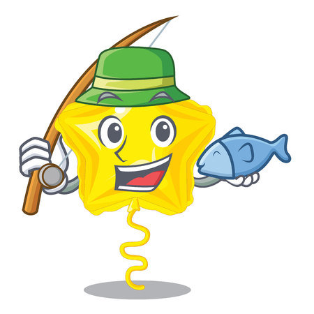 Fishing star balloon in the cartoon shape vector illustrationのイラスト素材